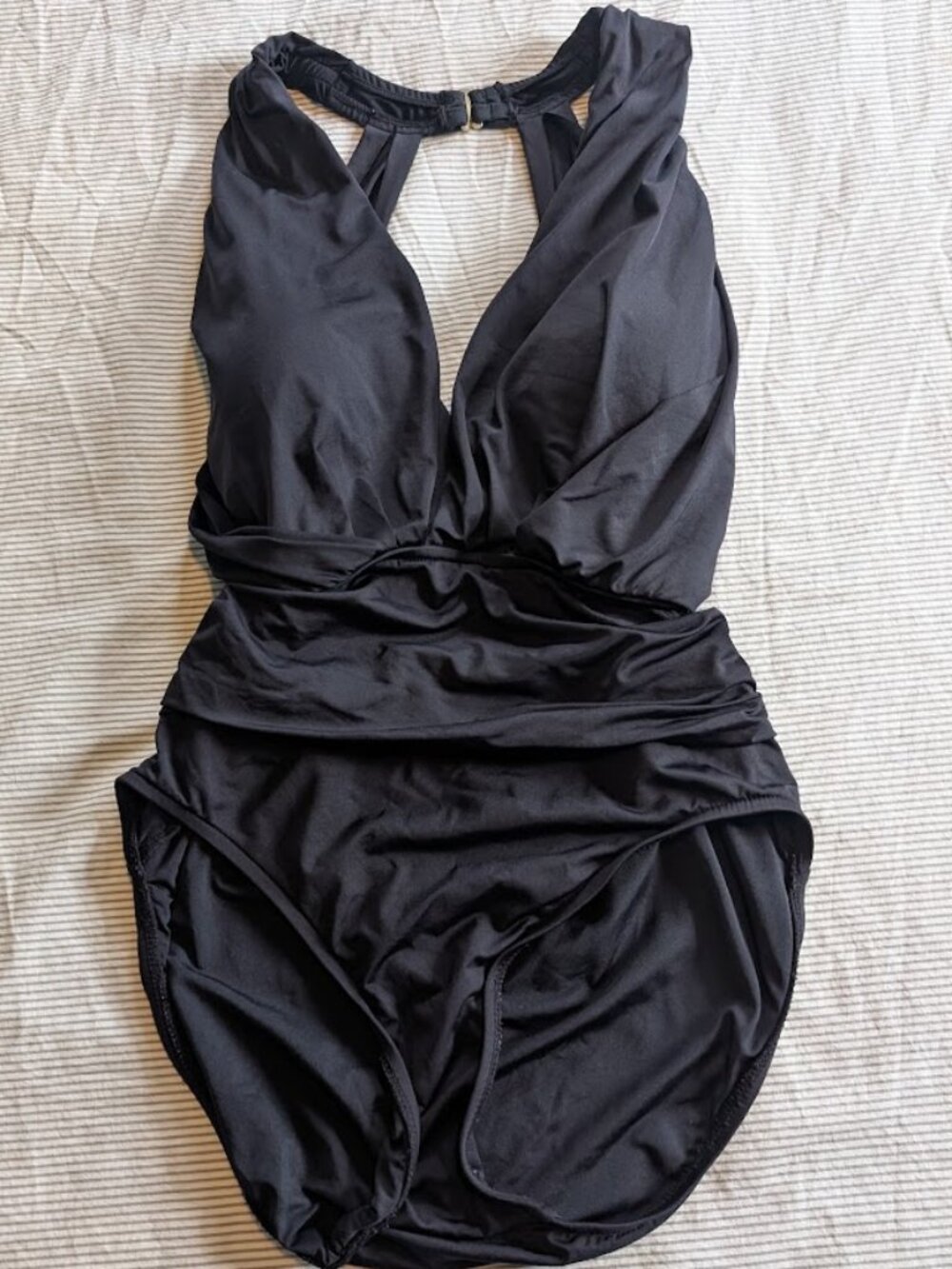 Like New Badgley Mischka Mio Black One Piece Swimsuit 4